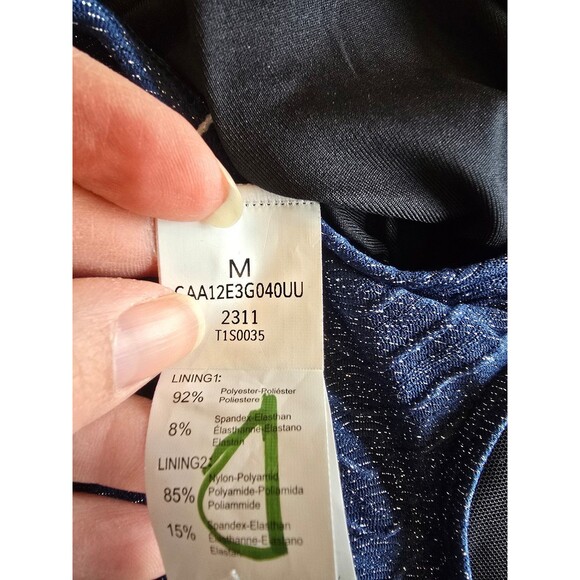 Cupshe new with tags one piece suit. Blue sparkly women's size medium - Picture 8 of 8